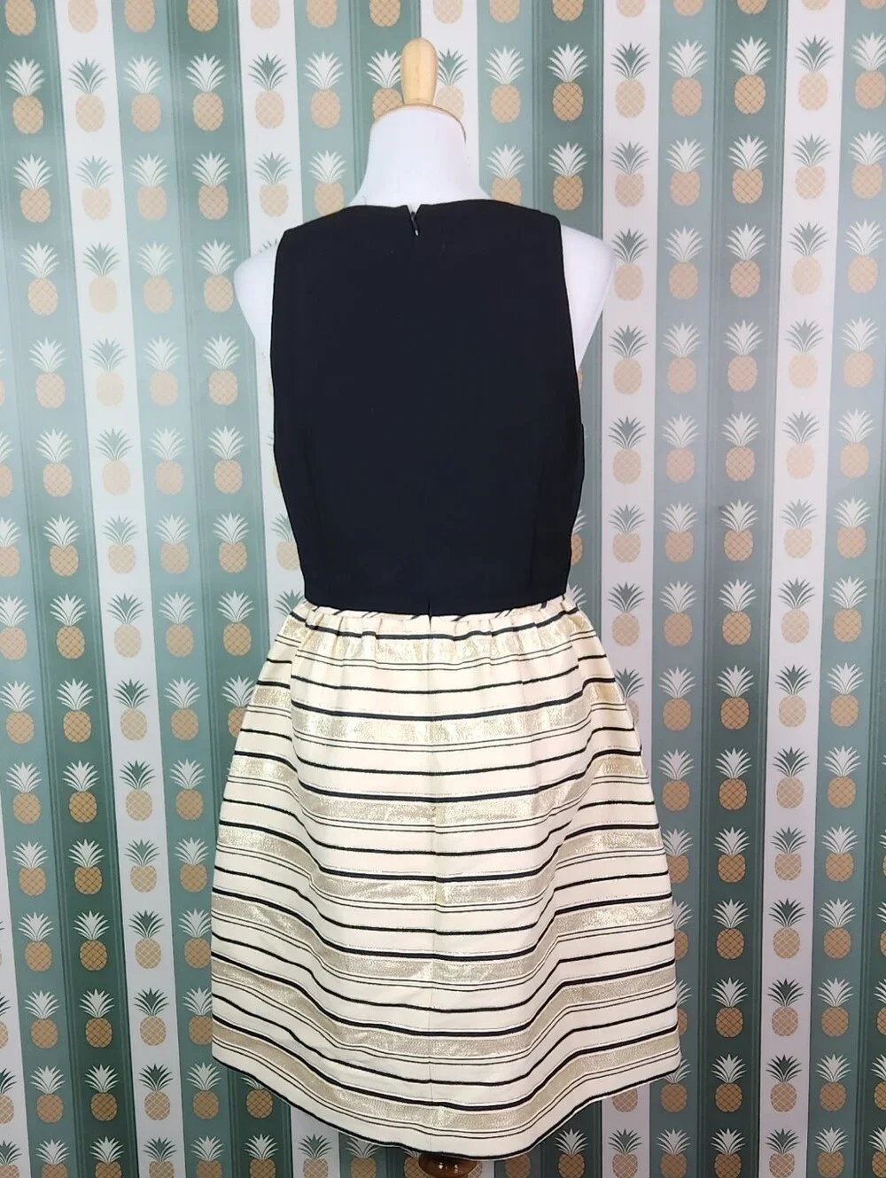 J. Crew Metallic Striped Dress